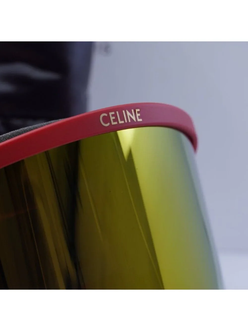 Celine CL40302U SKI MASK 67C Shield Sunglasses / Ski Mask - Red / Gold